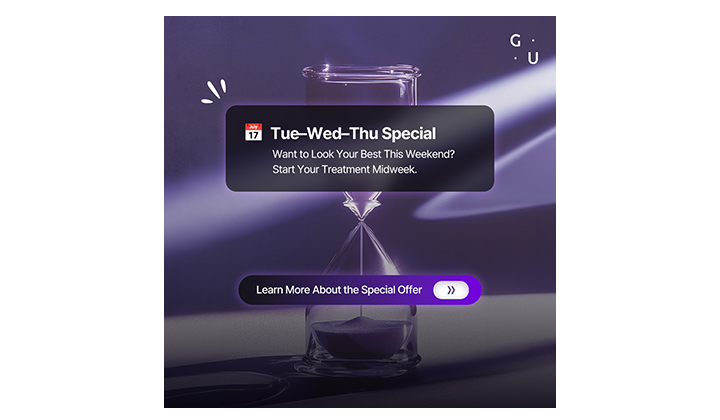 Weekend Ready: Low-Downtime Tue-Wed-Thu Treatments